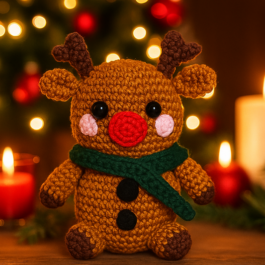 Santa's Reindeer Amigurumi Crochet Pattern (PDF) - Beginner